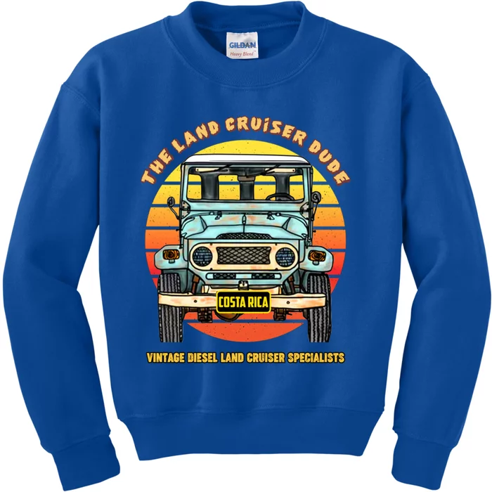 Costa Rica Offgiftroad 4x4 Vintage 4 Wheel Drive Muddy Cruiser Gift Kids Sweatshirt