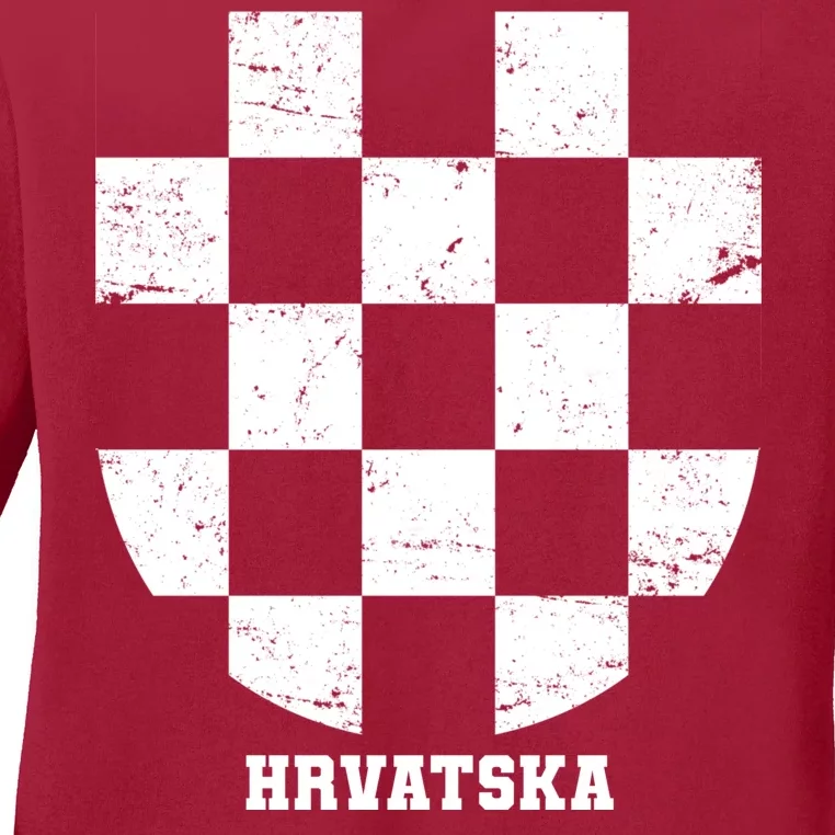 Croatia HRVATSKA Team Jersey Ladies Long Sleeve Shirt