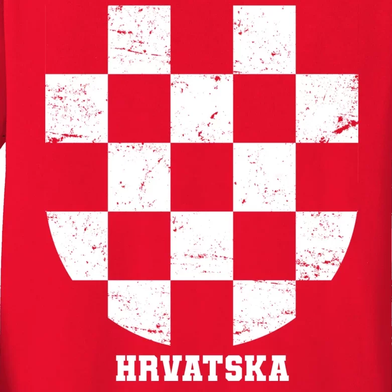 Croatia HRVATSKA Team Jersey Kids Long Sleeve Shirt