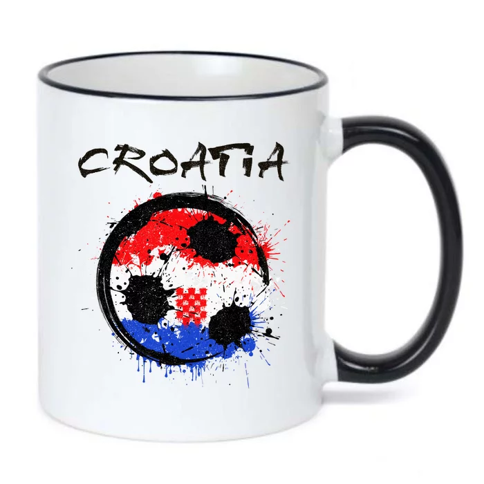 Croatia Soccer Ball Flag Black Color Changing Mug