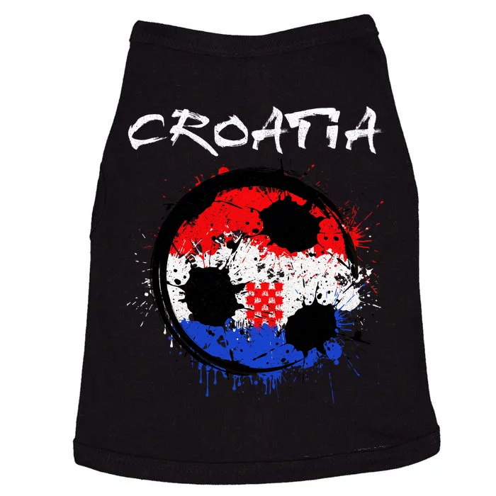 Croatia Soccer Ball Flag Doggie Tank