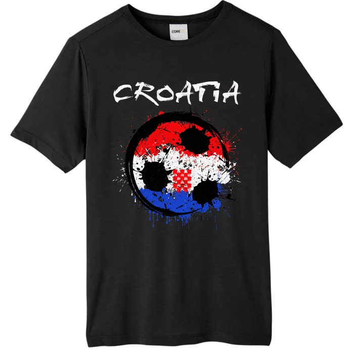 Croatia Soccer Ball Flag ChromaSoft Performance T-Shirt