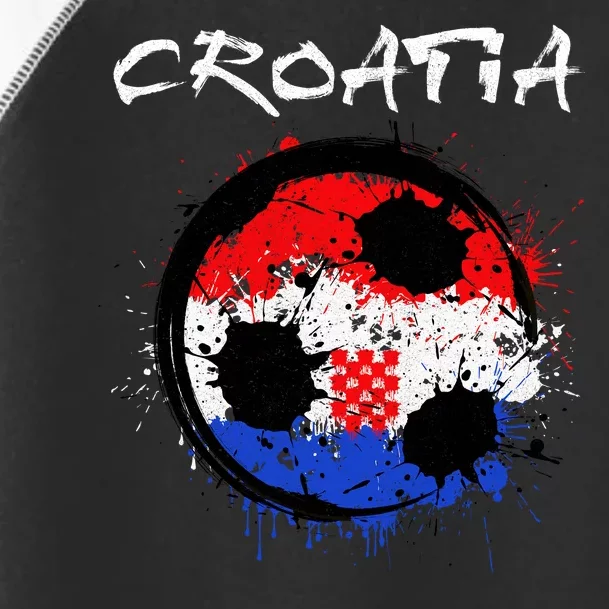 Croatia Soccer Ball Flag Toddler Fine Jersey T-Shirt