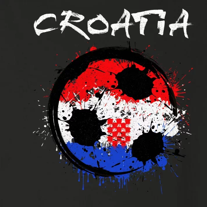 Croatia Soccer Ball Flag Toddler Long Sleeve Shirt