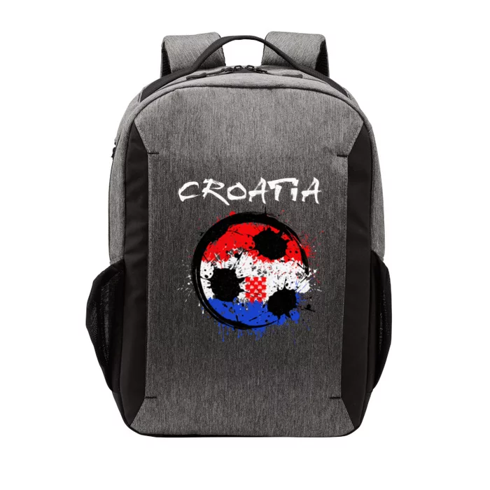 Croatia Soccer Ball Flag Vector Backpack