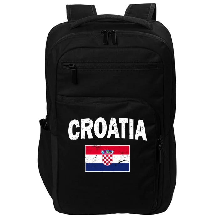 Croatia Team Vintage Soccer Flag Impact Tech Backpack