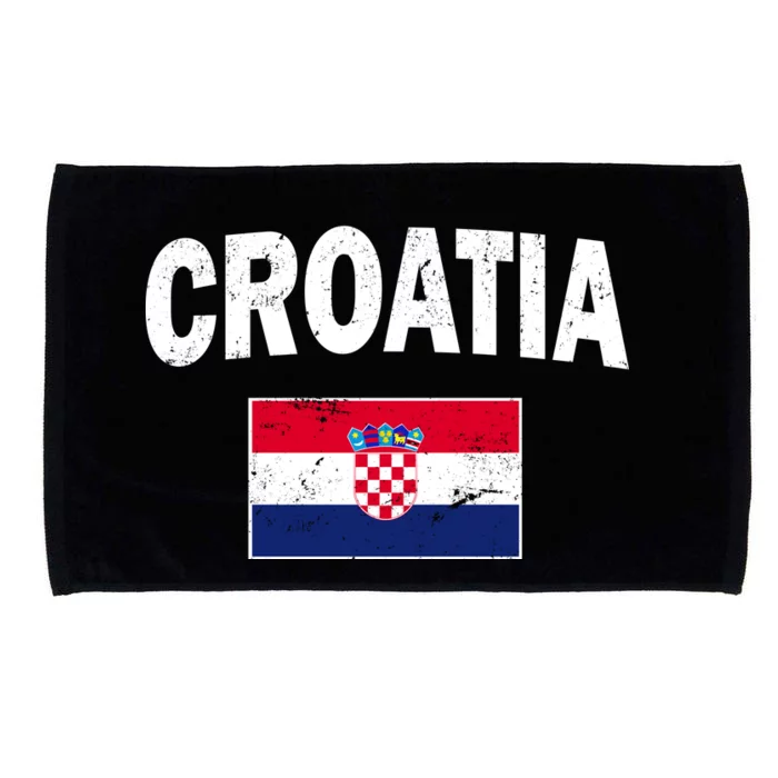 Croatia Team Vintage Soccer Flag Microfiber Hand Towel