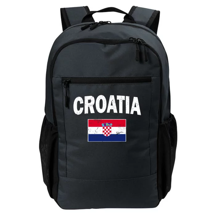 Croatia Team Vintage Soccer Flag Daily Commute Backpack