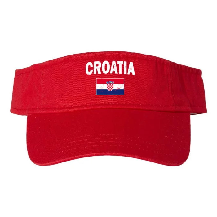 Croatia Team Vintage Soccer Flag Valucap Bio-Washed Visor