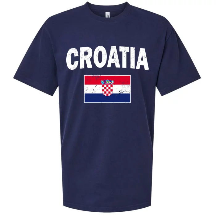 Croatia Team Vintage Soccer Flag Sueded Cloud Jersey T-Shirt