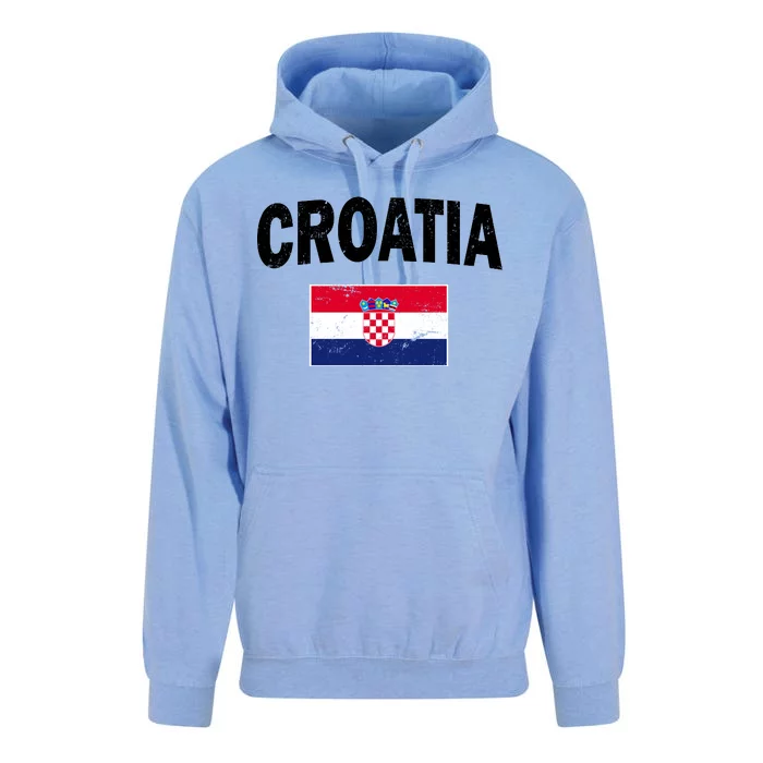 Croatia Team Vintage Soccer Flag Unisex Surf Hoodie