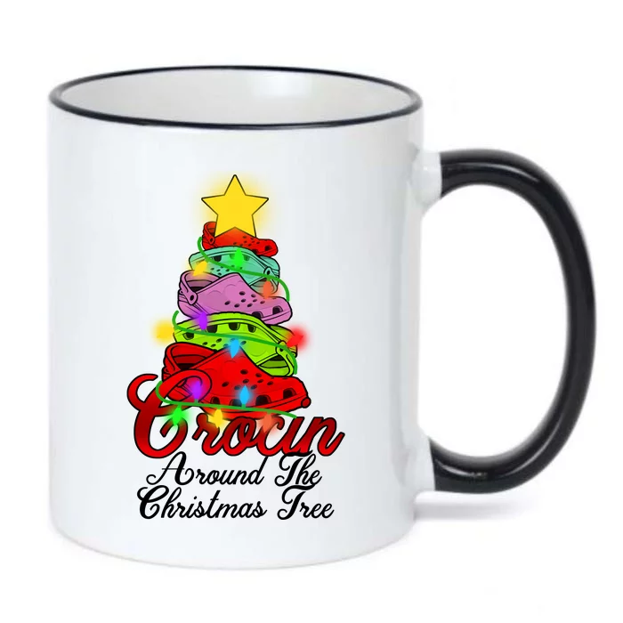 Crocin Around The Christmas Tree Black Color Changing Mug