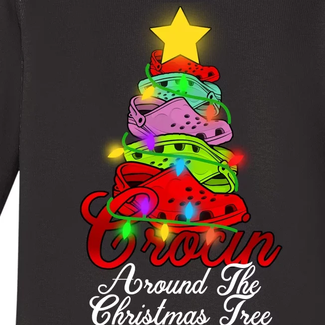 Crocin Around The Christmas Tree Baby Long Sleeve Bodysuit