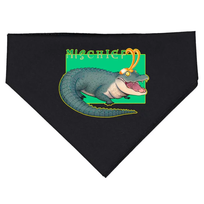 Croki Crocodile Alligator God of Mischief USA-Made Doggie Bandana