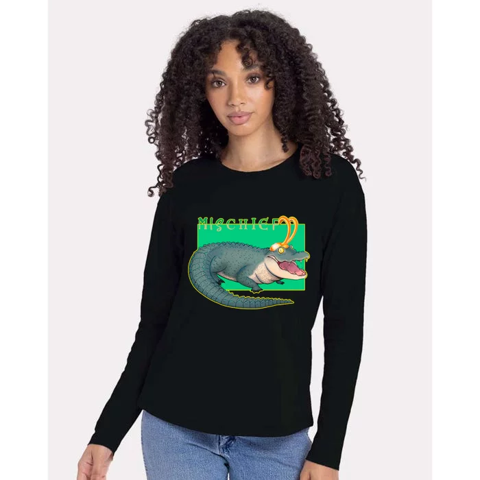 Croki Crocodile Alligator God of Mischief Womens Cotton Relaxed Long Sleeve T-Shirt