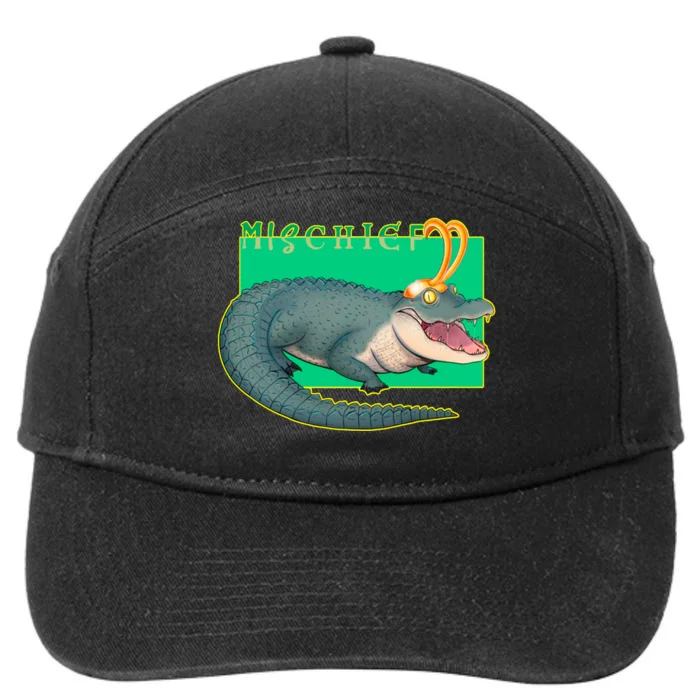 Croki Crocodile Alligator God of Mischief 7-Panel Snapback Hat