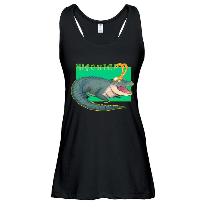 Croki Crocodile Alligator God of Mischief Ladies Essential Flowy Tank