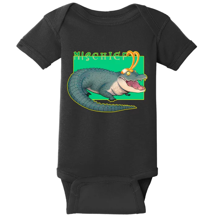 Croki Crocodile Alligator God of Mischief Baby Bodysuit