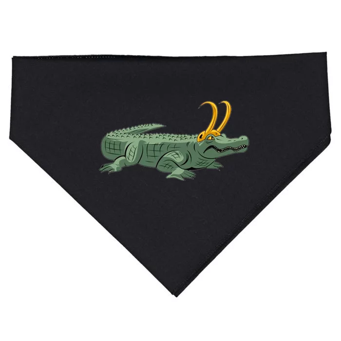 Croki Crocodile Alligator Golden Horns USA-Made Doggie Bandana