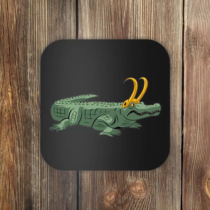 Croki Crocodile Alligator Golden Horns Coaster