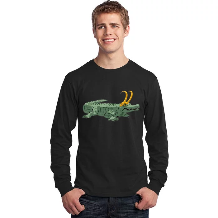 Croki Crocodile Alligator Golden Horns Tall Long Sleeve T-Shirt