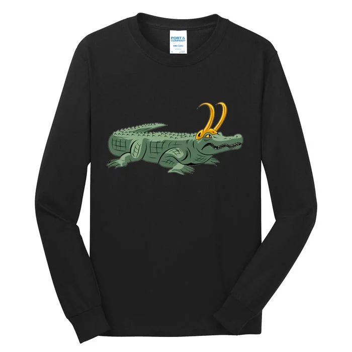 Croki Crocodile Alligator Golden Horns Tall Long Sleeve T-Shirt