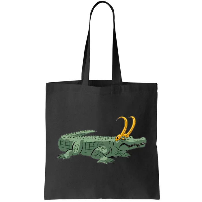 Croki Crocodile Alligator Golden Horns Tote Bag