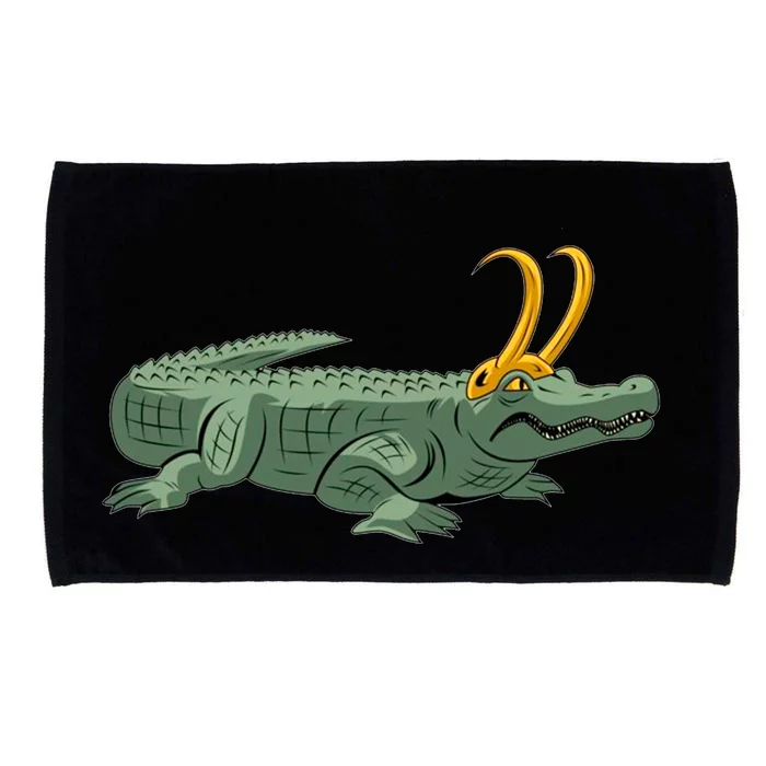 Croki Crocodile Alligator Golden Horns Microfiber Hand Towel