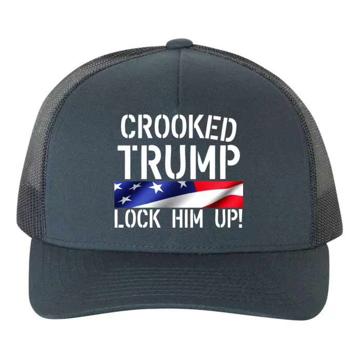 Crooked Trump Lock Him Up USA Yupoong Adult 5-Panel Trucker Hat