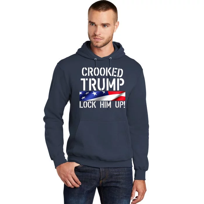 Crooked Trump Lock Him Up USA Tall Hoodie