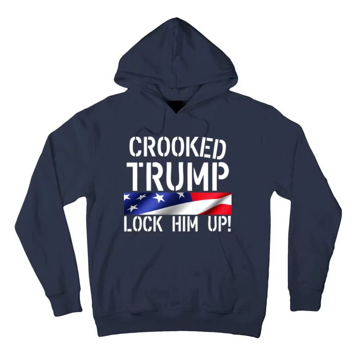 Crooked Trump Lock Him Up USA Tall Hoodie