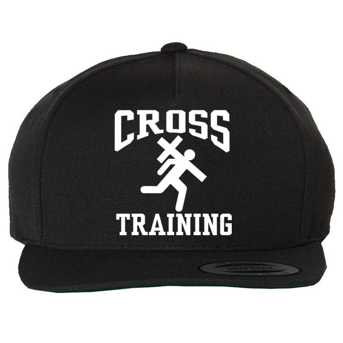 Cross Training Jesus Christian Catholic Wool Snapback Cap