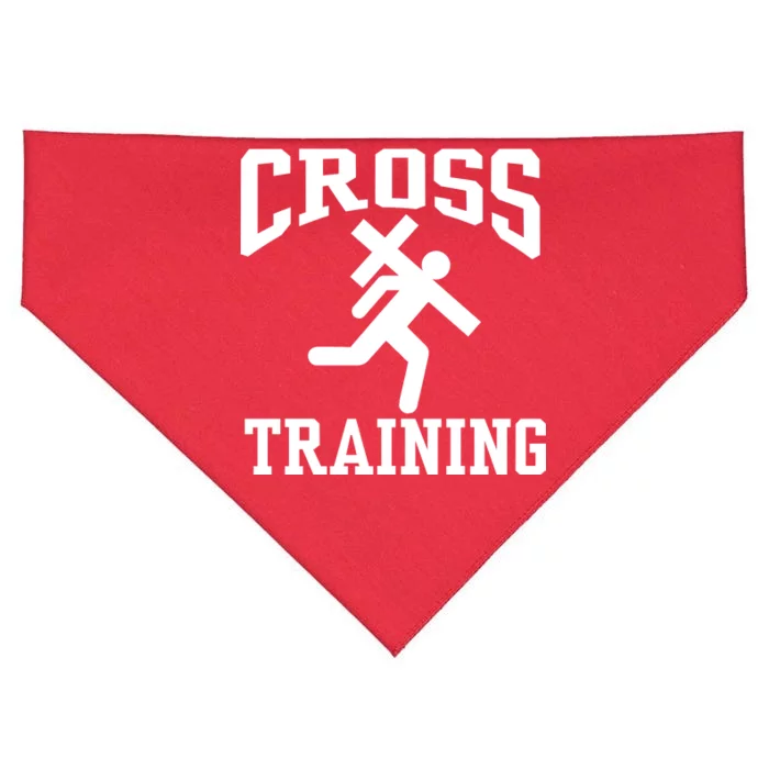 Cross Training Jesus Christian Catholic USA-Made Doggie Bandana