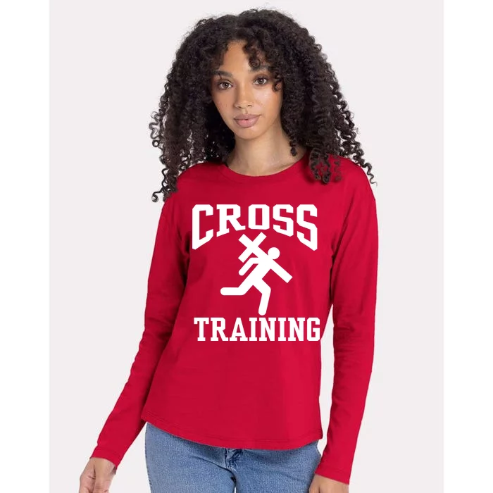 Cross Training Jesus Christian Catholic Womens Cotton Relaxed Long Sleeve T-Shirt