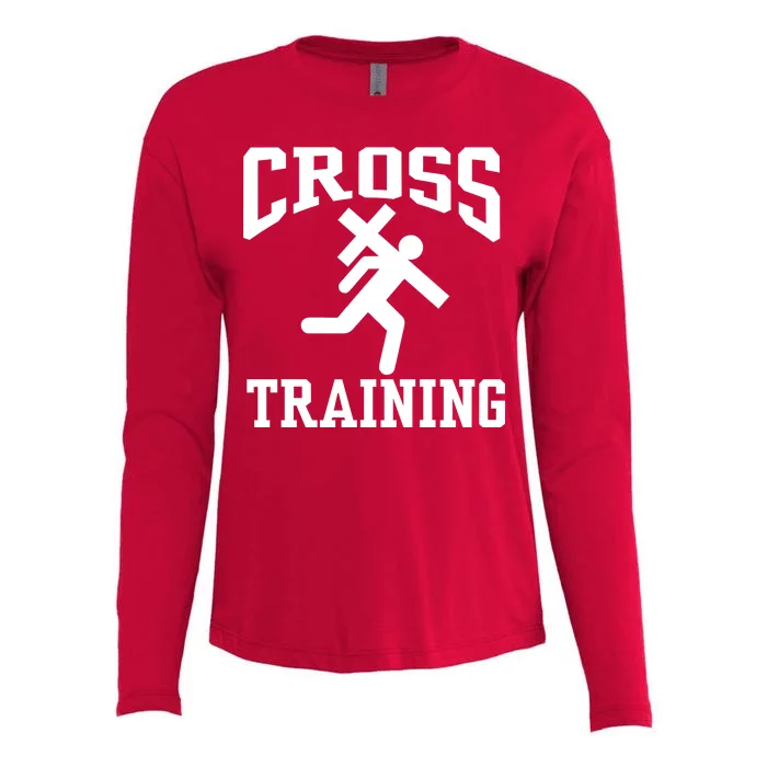 Cross Training Jesus Christian Catholic Womens Cotton Relaxed Long Sleeve T-Shirt