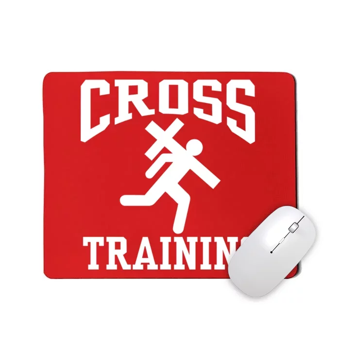 Cross Training Jesus Christian Catholic Mousepad