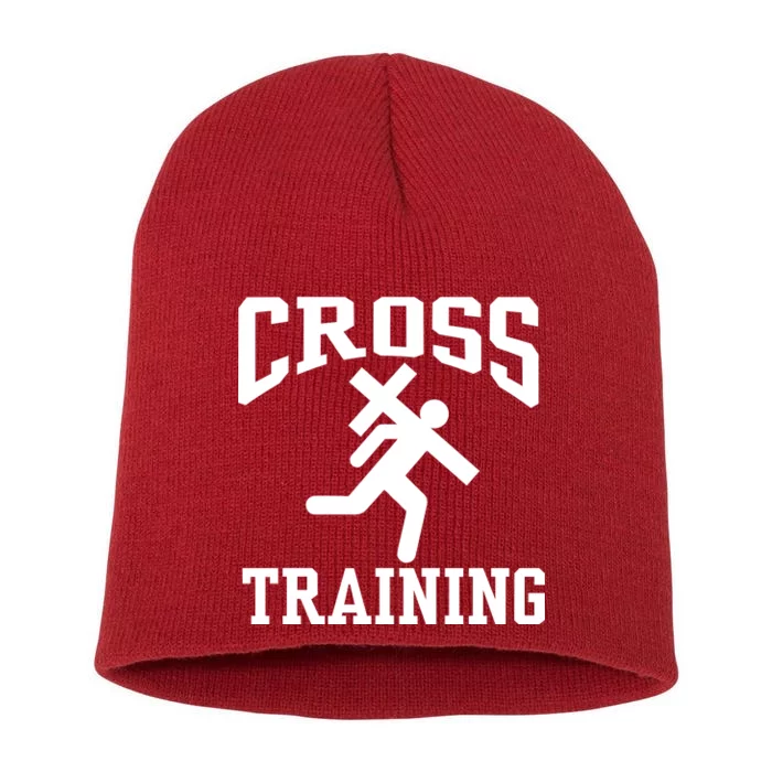 Cross Training Jesus Christian Catholic Short Acrylic Beanie