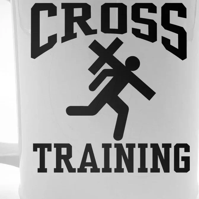 Cross Training Jesus Christian Catholic Front & Back Beer Stein