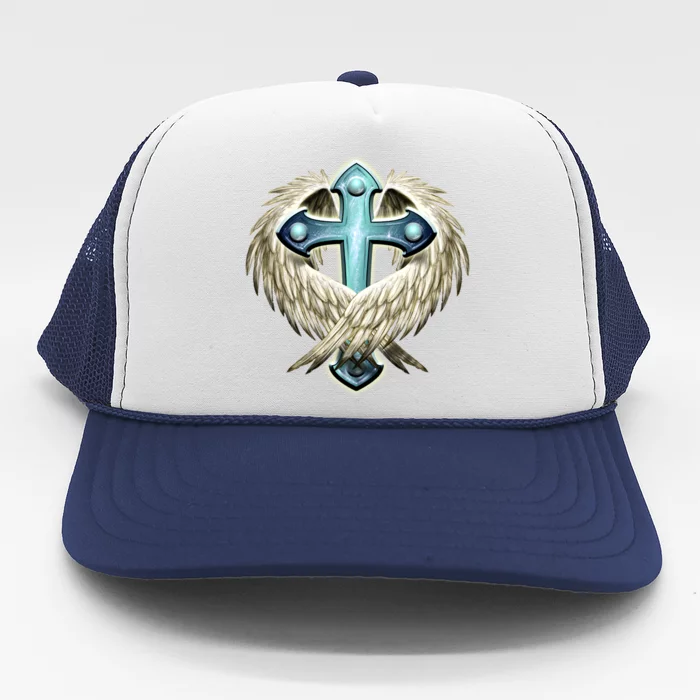 Cross With Wings Trucker Hat