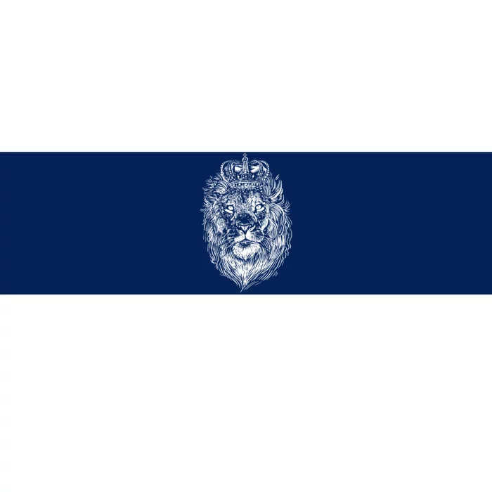 Crowned Lion Illustration Bumper Sticker