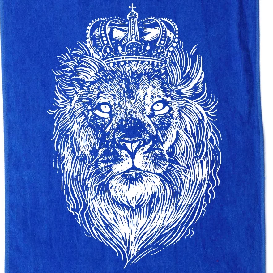 Crowned Lion Illustration Platinum Collection Golf Towel