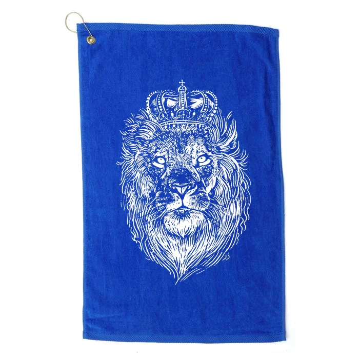 Crowned Lion Illustration Platinum Collection Golf Towel