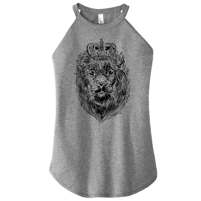 Crowned Lion Illustration Women’s Perfect Tri Rocker Tank