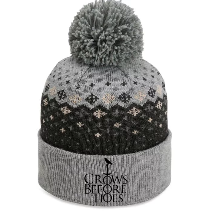 Crows Before Hoes The Baniff Cuffed Pom Beanie