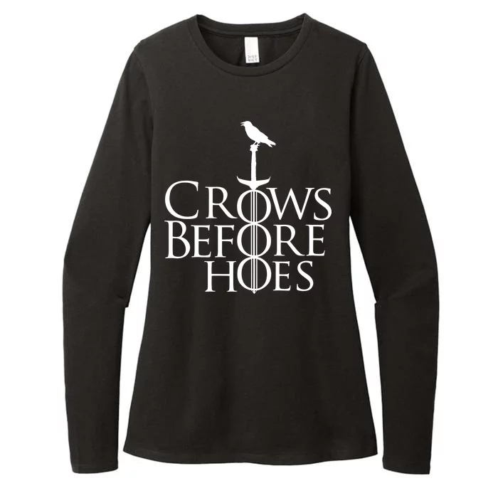 Crows Before Hoes Womens CVC Long Sleeve Shirt