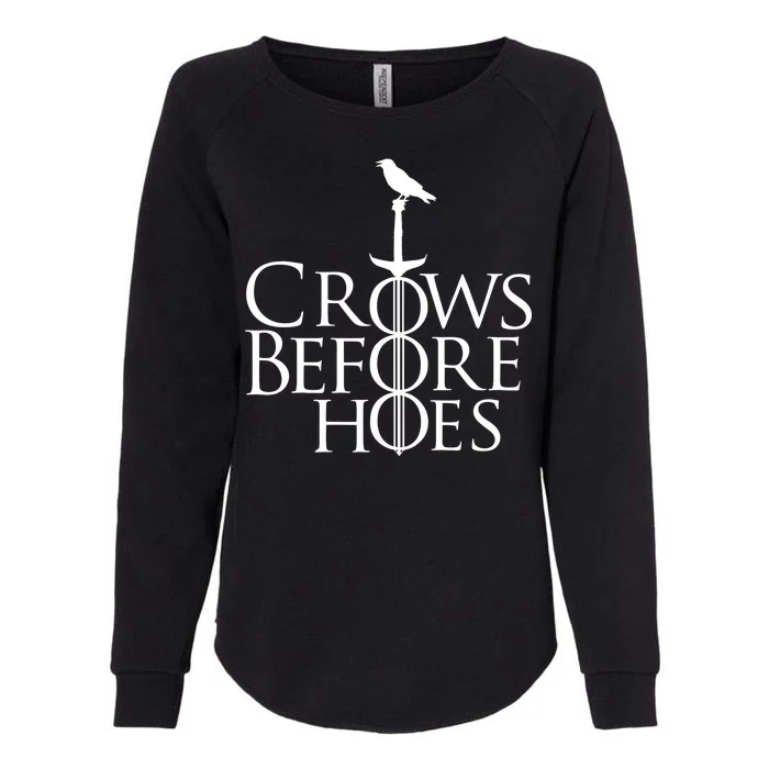 Crows Before Hoes Womens California Wash Sweatshirt