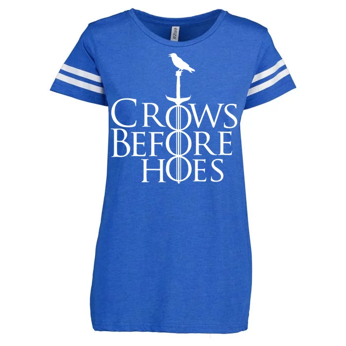 Crows Before Hoes Enza Ladies Jersey Football T-Shirt