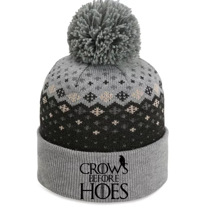 Crows Before Hoes Funny Tv Series The Baniff Cuffed Pom Beanie