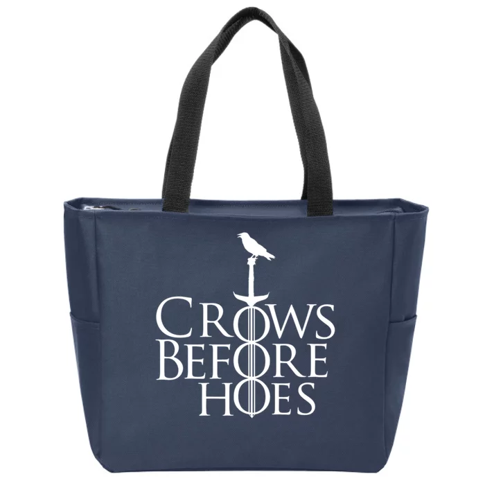 Crows Before Hoes Retro Zip Tote Bag