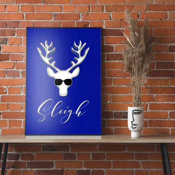 Christmas Reindeer Pajama Sleigh All Day Gift Poster